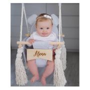 Leagan Pentru Copii Si Bebelusi, Catifea Velvet, Perna Detasabila Ursulet Teddy Vintage Beige Pjb202401