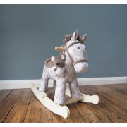 Little Bird Told Me - Biscuit  Skip Rocking Horse, Pentru Copii De Peste 9 Luni, Jucarie Moale Inclusa Cu Balansoare Din Lemn, Tesaturi Senzoriale Pentru Fetite Si Baieti Pjblb3080