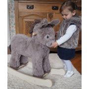 Little Bird Told Me - Norbert Rocking Donkey, Pentru Copii De Peste 9 Luni, Balansoare Din Lemn, Tesaturi Senzoriale Pentru Fetite Si Baieti Pjblb3088