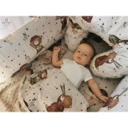 MimiNu - Cearceaf cu elastic pentru patut co-sleeper, Vera, Dimensiune 89 x 51 cm, Din bumbac certificat Oeko Tex Standard 100, Teddy Bear On Moon BYN6426972023559