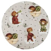 MimiNu - Paturica pufoasa cu doua fete, Dimensiune 75x100 cm, Din tesatura Minky si bumbac, Materiale certificate Oeko Tex Standard 100, Teddy Bear On Moon BYN6426972023597