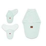 MimiNu - Sistem de infasare bebe, 0 - 3 luni, Din tesatura thermofrotte, Cold Mint BYN6426972023283