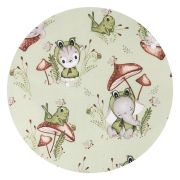 Qmini - Cearceaf cu elastic pentru patut co-sleeper, Leonie, Dimensiune 83 x 50 cm, Din bumbac certificat Oeko Tex Standard 100, Frogs BYN6426972023382