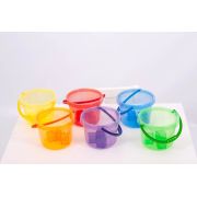 Set de 6 galetuse translucide colorate pentru activitati senzoriale - oketik73101