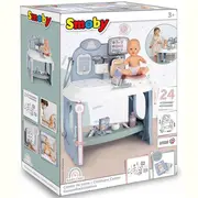 Centru de ingrijire pentru papusi smoby baby care center albastru cu accesorii hubs7600240305