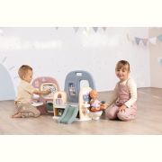 Centru de ingrijire pentru papusi smoby baby care childcare center albastru roz cu accesorii hubs7600240307