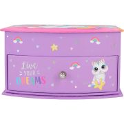 Cutie pentru bijuterii Ylvi Unicorn, cu Oglinzi si Capac Rabatabil Depesche PT12403 BBJPT12403_Mov