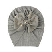 Caciulita tip turban cu fundita din tulle aplicata MBx-21005-cd