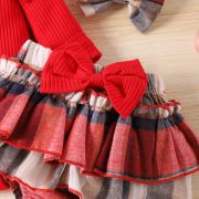 Costumas cu body rosu pentru fetite - Lolita MB798-2-de2