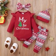 Costumas din 4 piese pentru bebelusi - First Chrismas MBMer17