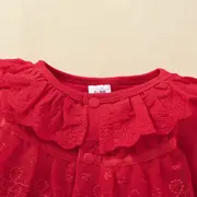 Salopeta rosie cu boneta pentru bebelusi AD839-de2