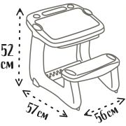 Banca scolara smoby magical desk cu accesorii hubs7600420224
