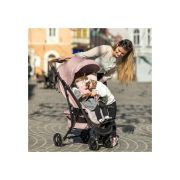 Carucior sport pliabil automat Lux Usor 6.6 Kg Tehnologie inovatoare One-Hand Folding De la 6 luni pana la 22 kg Din aluminiu Cu benzi reflectorizante pe capotina FreeON Beige/Black BYN44701