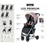 Carucior sport pliabil automat Lux Usor 6.6 Kg Tehnologie inovatoare One-Hand Folding De la 6 luni pana la 22 kg Din aluminiu Cu benzi reflectorizante pe capotina FreeON Beige/Black BYN44701