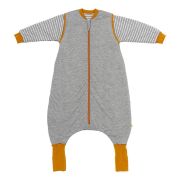 Sac de dormit cu picioruse si maneca lunga detasabila Gray Mottled Stripes 100 cm + manseta 2.5 Tog BBXCJ993-25FSN