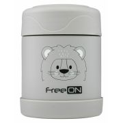 Termos pentru alimente solide, Din otel inoxidabil, Mentine cald pana la 12 ore si rece pana la 24 ore, Conform cu standardul european de securitate EN12546, FreeON, Grey Lion BYN380746