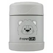 Termos pentru alimente solide, Din otel inoxidabil, Mentine cald pana la 12 ore si rece pana la 24 ore, Conform cu standardul european de securitate EN12546, FreeON, Grey Lion BYN380746