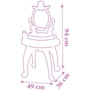 Jucarie smoby masuta de machiaj disney princess 2 in 1 roz cu accesorii hubs7600320250