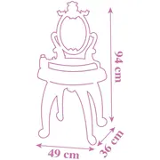 Jucarie smoby masuta de machiaj disney princess 2 in 1 roz cu accesorii hubs7600320250