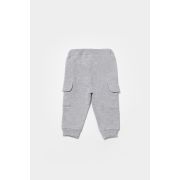 Pantaloni cu buzunare laterale, Two thread, 100%bumbac organic - Gri, BabyCosy (Marime: 3-6 Luni) JEMBC-CSY8016-3