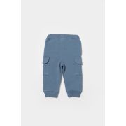 Pantaloni cu buzunare laterale, Two thread, 100%bumbac organic - Indigo, BabyCosy (Marime: 12-18 Luni) JEMBC-CSY8017-12