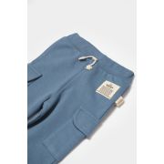 Pantaloni cu buzunare laterale, Two thread, 100%bumbac organic - Indigo, BabyCosy (Marime: 18-24 Luni) JEMBC-CSY8017-18