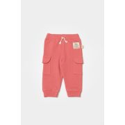 Pantaloni cu buzunare laterale, Two thread, 100%bumbac organic - Rose, BabyCosy (Marime: 12-18 Luni) JEMBC-CSY8018-12