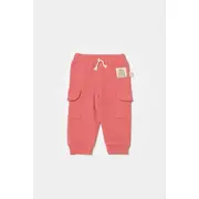 Pantaloni cu buzunare laterale, Two thread, 100%bumbac organic - Rose, BabyCosy (Marime: 18-24 Luni) JEMBC-CSY8018-18