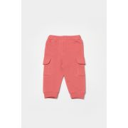 Pantaloni cu buzunare laterale, Two thread, 100%bumbac organic - Rose, BabyCosy (Marime: 9-12 luni) JEMBC-CSY8018-9