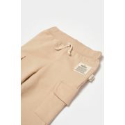 Pantaloni cu buzunare laterale, Two thread, 100%bumbac organic - Stone, BabyCosy (Marime: 3-6 Luni) JEMBC-CSY8019-3