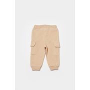 Pantaloni cu buzunare laterale, Two thread, 100%bumbac organic - Stone, BabyCosy (Marime: 6-9 luni) JEMBC-CSY8019-6
