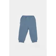 Pantaloni lungi, Two thread, 100%bumbac organic - Indigo, BabyCosy (Marime: 12-18 Luni) JEMBC-CSY8021-12