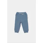 Pantaloni lungi, Two thread, 100%bumbac organic - Indigo, BabyCosy (Marime: 12-18 Luni) JEMBC-CSY8021-12
