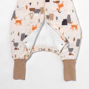 Sac de dormit cu picioruse si maneca lunga detasabila Mountain Animals 70 cm + manseta 2.5 Tog BBXCJ770-25FSN
