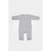 Salopeta cu fermoar, Two thread, BabyCosy, 100% bumbac organic, Gri (Marime: 12-18 Luni) JEMBC-CSY8028-12