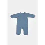 Salopeta cu fermoar, Two thread, BabyCosy, 100% bumbac organic, Indigo (Marime: 6-9 luni) JEMBC-CSY8029-6