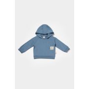 Set hanorac cu gluga si pantaloni, Two thread, 100%bumbac organic - Indigo, BabyCosy (Marime: 3-6 Luni) JEMBC-CSY8001-3