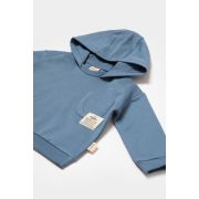 Set hanorac cu gluga si pantaloni, Two thread, 100%bumbac organic - Indigo, BabyCosy (Marime: 6-9 luni) JEMBC-CSY8001-6