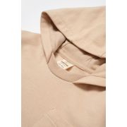 Set hanorac cu gluga si pantaloni, Two thread, 100%bumbac organic - Stone, BabyCosy (Marime: 9-12 luni) JEMBC-CSY8003-9
