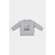 Set hanorac si pantaloni, Two thread, 100%bumbac organic - Gri, BabyCosy (Marime: 6-9 luni) JEMBC-CSY8024-6