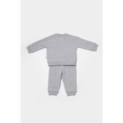 Set hanorac si pantaloni, Two thread, 100%bumbac organic - Gri, BabyCosy (Marime: 6-9 luni) JEMBC-CSY8024-6
