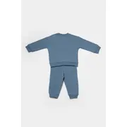 Set hanorac si pantaloni, Two thread, 100%bumbac organic - Indigo, BabyCosy (Marime: 9-12 luni) JEMBC-CSY8025-9