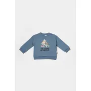 Set hanorac si pantaloni, Two thread, 100%bumbac organic - Indigo, BabyCosy (Marime: 9-12 luni) JEMBC-CSY8025-9