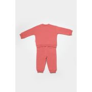 Set hanorac si pantaloni, Two thread, 100%bumbac organic - Rose, BabyCosy (Marime: 3-6 Luni) JEMBC-CSY8026-3