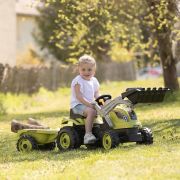 Tractor cu pedale si remorca smoby farmer max verde cu negru hubs7600710132