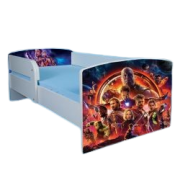 Pat Baieti Cu Eroi Din Avengers Cu Saltea SafeNest 140x70 Inclusa, Varianta Fara Sertar Ptv1692