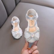 Pantofi argintii cu strasuri si perlute - Princess AM36-235-2
