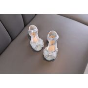 Pantofi argintii cu strasuri si perlute - Princess AM36-235-2