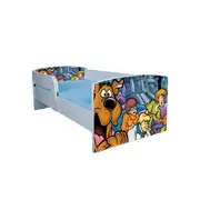 Pat Unisex Cu Scooby Doo Cu Saltea SafeNest 140x70 Inclusa, Varianta Fara Sertar Ptv1656