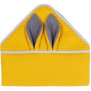 Prosop de baie cu gluga Waffle Bunny 80x80 cm Infantilo IF2511 BBJIF2511_Galben Mustar
